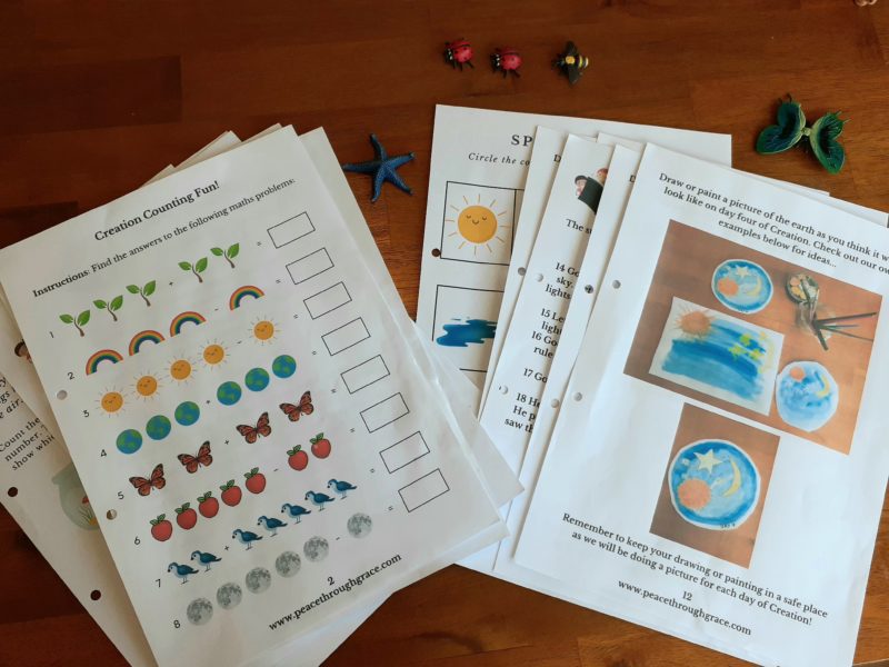 FREE Creation Bible Study for kids (Ages 4-8) Digital Download Printable Bundle - Image 2