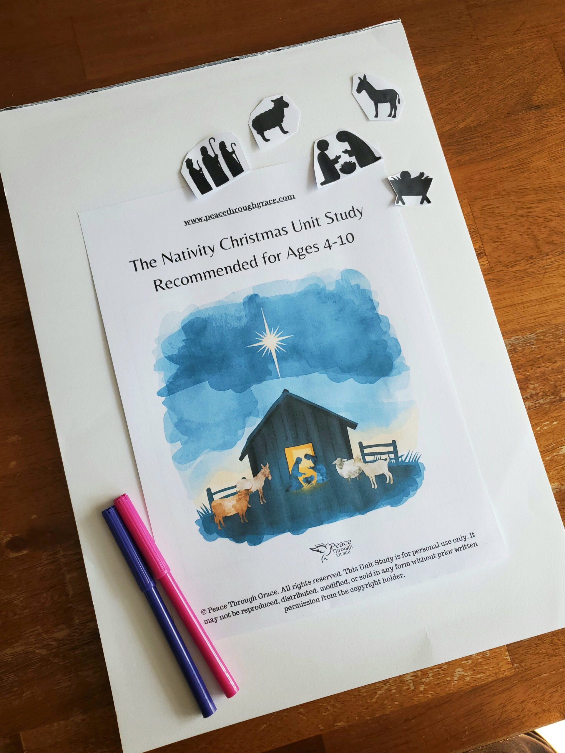 Nativity Christmas Unit Study Cover Page Photo