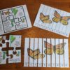 Monarch Butterfly Puzzle matching and counting activities