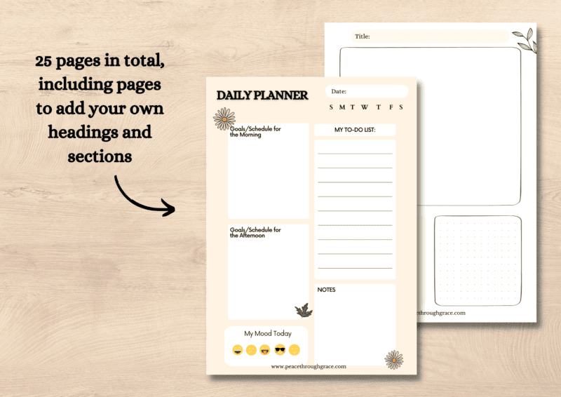 25 pages included in the Nature Homeschool Planner pack