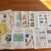 image of the pages included in the New Zealand Geography Learning Study Bundle