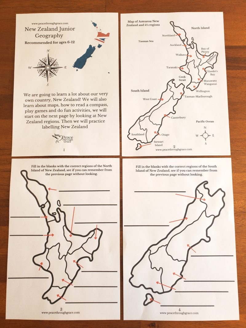 New Zealand Junior Geography (Ages 6-12) Digital Download Printable Bundle - Image 2