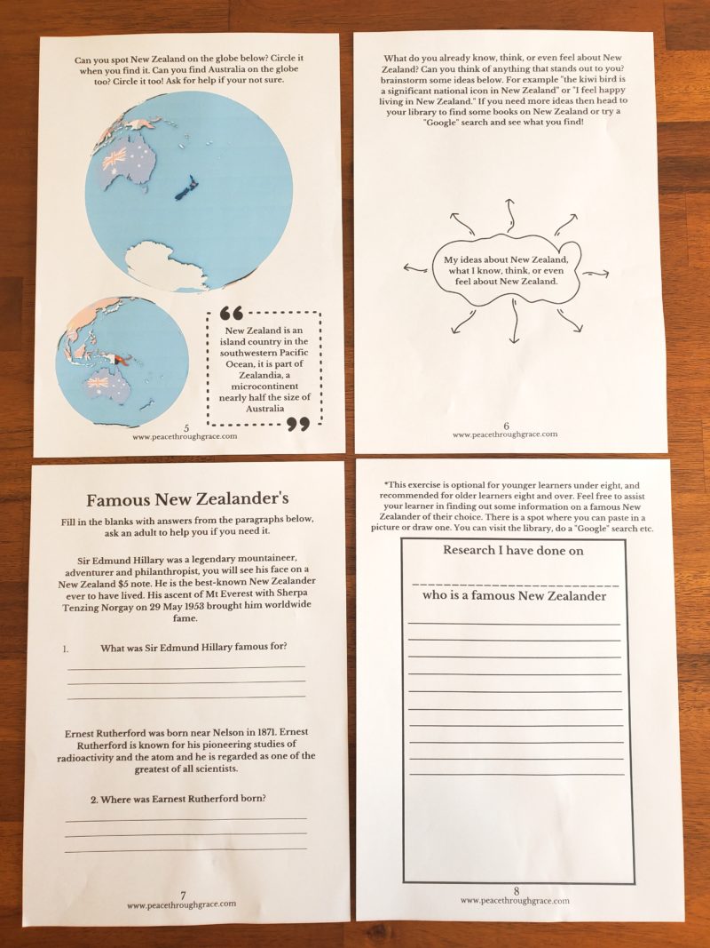New Zealand Junior Geography (Ages 6-12) Digital Download Printable Bundle - Image 3