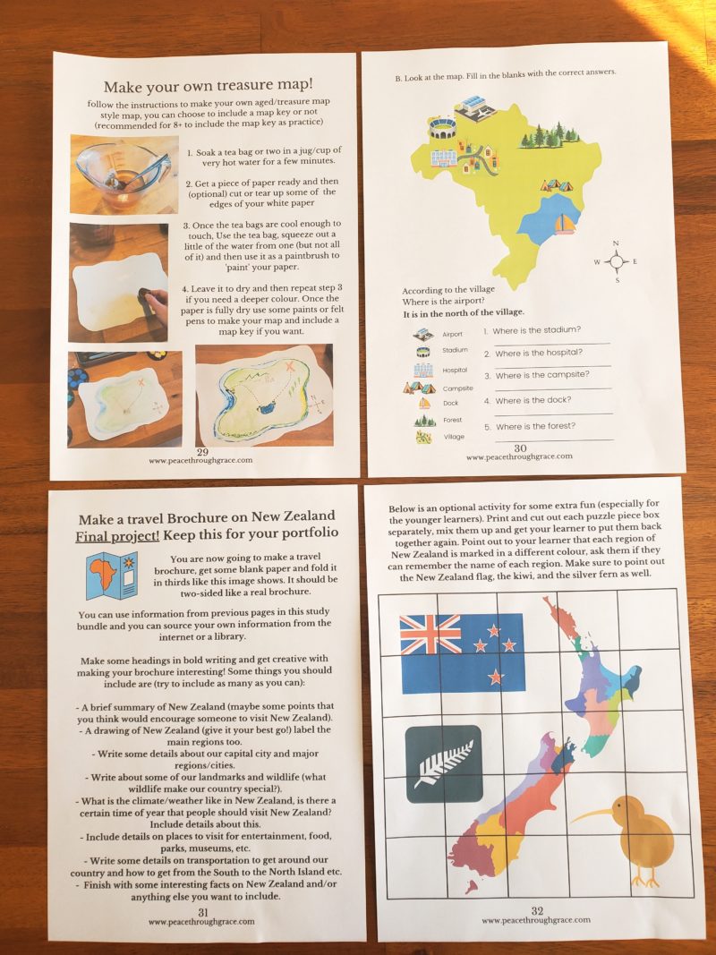 New Zealand Junior Geography (Ages 6-12) Digital Download Printable Bundle - Image 9