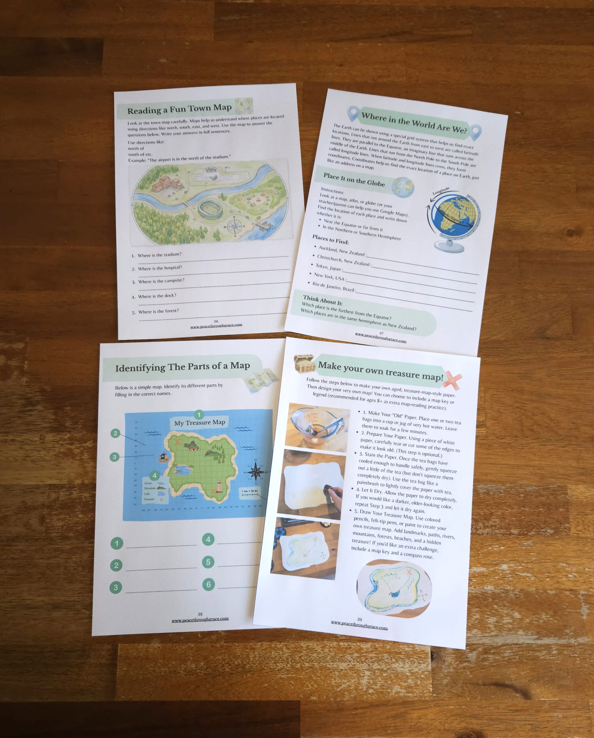 Pages 36-39 in the New Zealand Junior Geography Unit Study