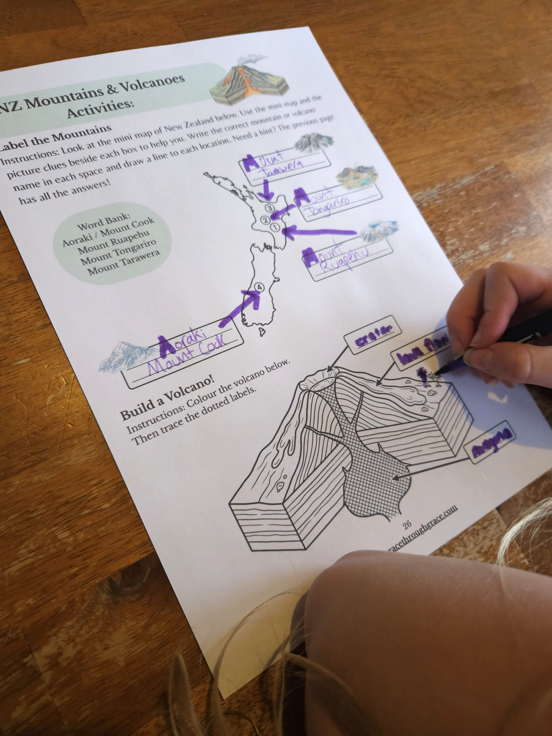 New Zealand Junior Geography (Ages 6-12) Unit Study Printable Bundle - Image 16