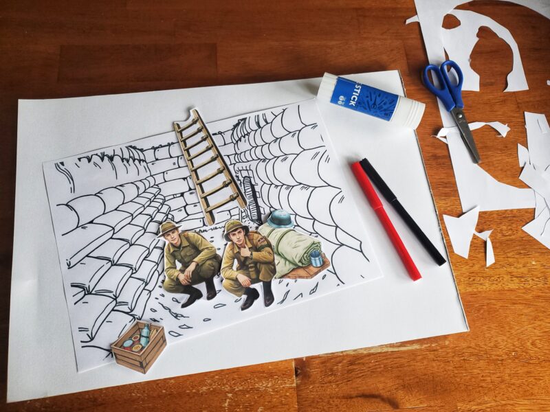 My kids favourite activity of the Anzac Unit Study! Making your own Trench and playing really helps to connect kids to what it was actually like in Gallipoli