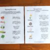 Spring Vocab and Spring Harvest matching worksheets
