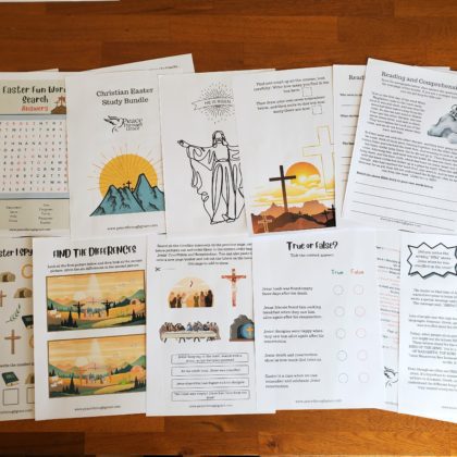 Christian Easter Unit Study Printables Worksheets Bundle