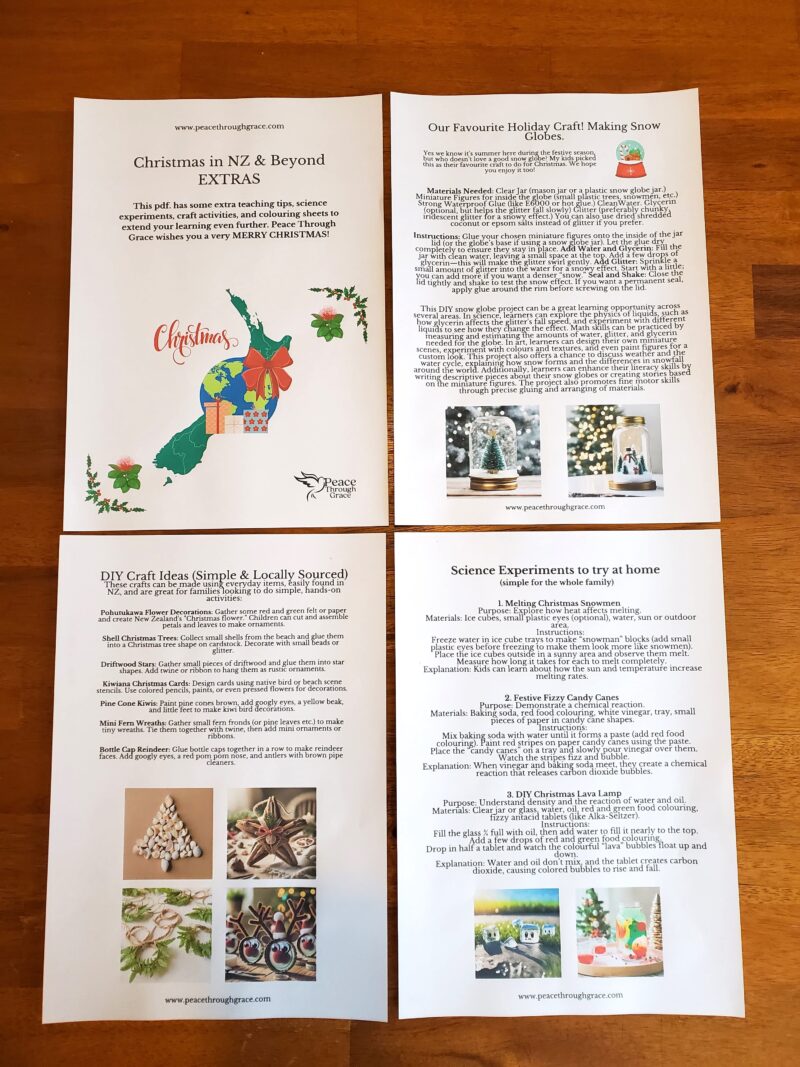 Christmas in NZ & Beyond Unit Study (Ages 4-10) Digital Download Printable Bundle - Image 11