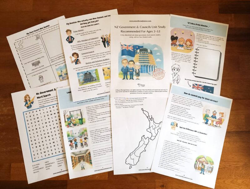 New Zealand Government & Councils Unit Study (Ages 7-12) Printable Bundle - Image 7
