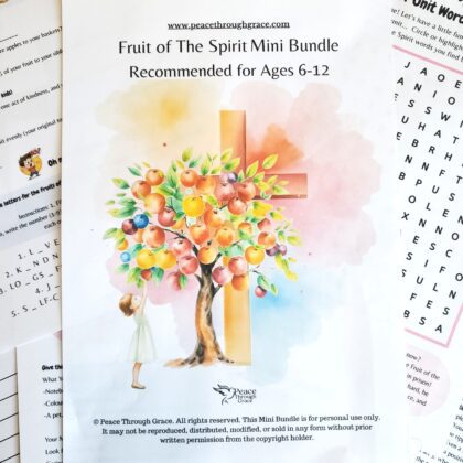 front cover page of the Fruit of the Spirit Mini Unit Study