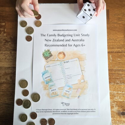 Family Budgeting Unit Study NZ and AUS Cover Photo page
