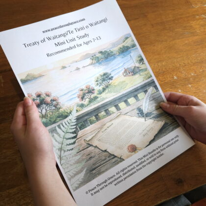 Front Page of the Treaty of Waitangi Mini Unit Study